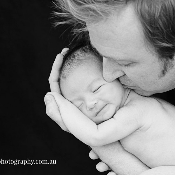 Newborn and Father Portrait Brisbane Newborn and Father Portrait Brisbane