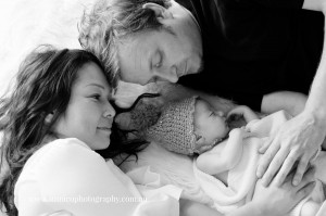 Newborn Baby & Parents Portrait Brisbane