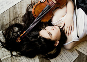 Portrait with violin