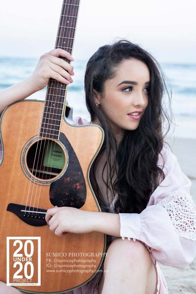 Teen Musician Portrait on the Main Beacy by Sumico Photography