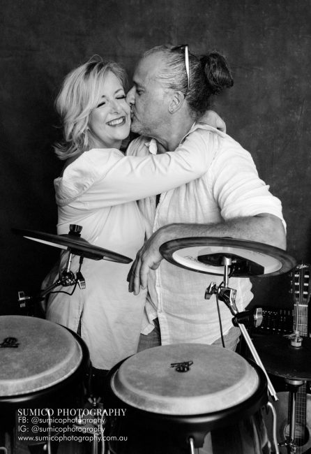 Couple Portrait with drum set