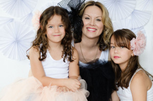 Mother and daughters photography session