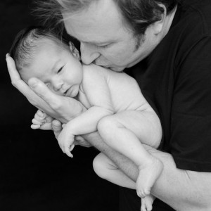 Newborn Baby and Father Newborn Baby and Father Portrait Brisbane