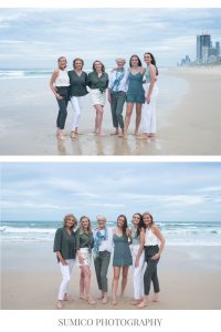 3 generations portrait on the beach