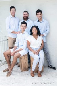 Mother & Sons Family Portrait by Sumico Photography