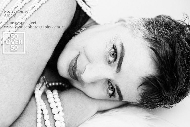 Louise 50 over 50 portrait project by Sumico Photography